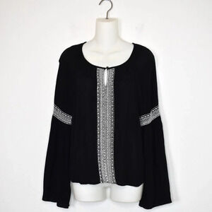 Patrons of Peace Embroidered Peasant Blouse Sz S Whimsigoth Cottagecore Boho